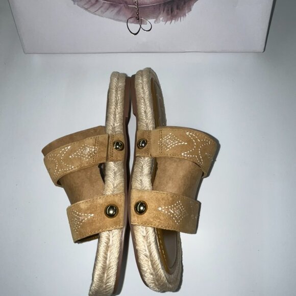 Jessica Simpson Women's Jasdin Western-Stitched Flat Espadrille Sandals Size 6M - Picture 4 of 8